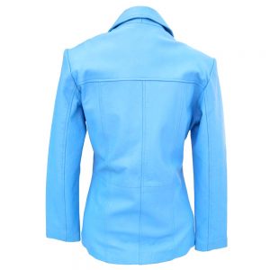 go-blue-leather-blazer-women