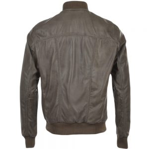 tommy-taupe-bomber-leather-jacket