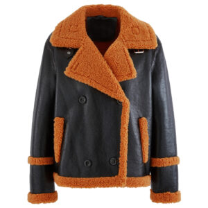 marigold-black-orange-ladies-shearling-winter-jacket