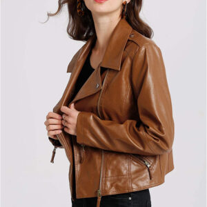ladies-biker-jacket-brown