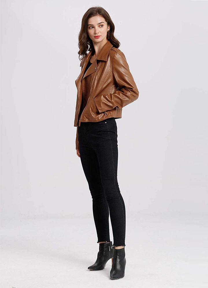 garbo-biker-leather-jacket-women-model ladies-biker-jacket-brown