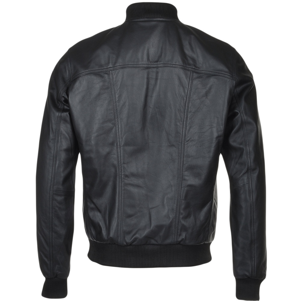 Tommy black bomber leather jacket tommy -black-bomber-leather-jacket