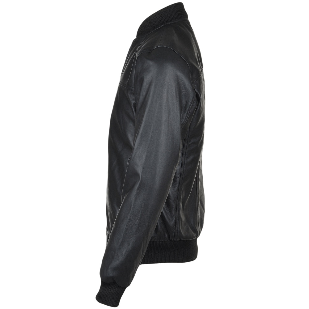 Tommy black bomber leather jacket tommy -black-bomber-leather-jacket