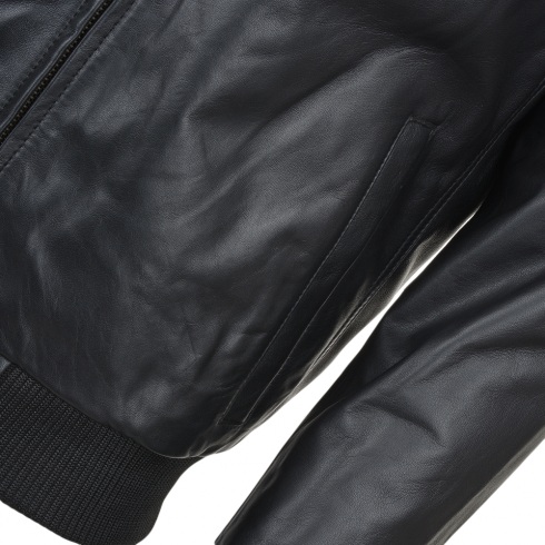 Tommy black bomber leather jacket tommy -black-bomber-leather-jacket