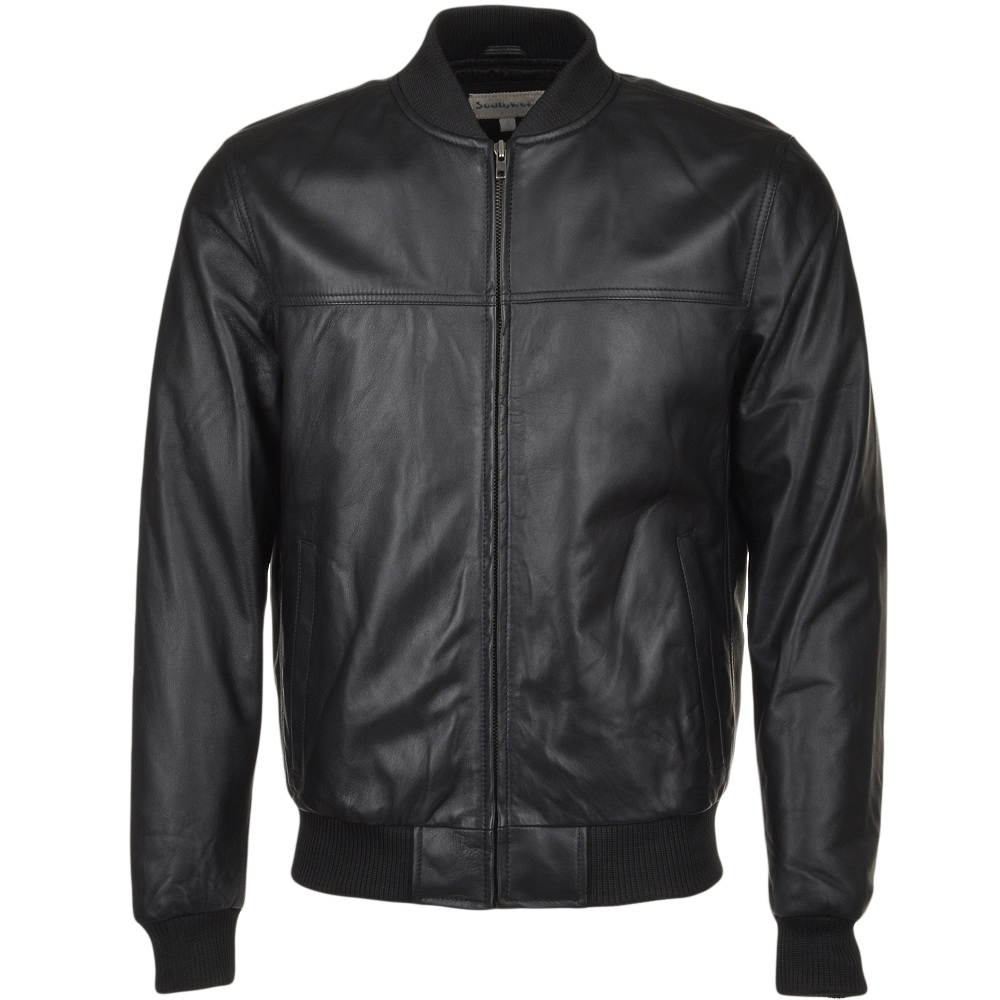Tommy black bomber leather jacket tommy -black-bomber-leather-jacket